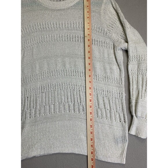 Torrid Pointelle Sweater Womans  Size 2 White Open Knit Cardigan Career Office - Picture 7 of 7